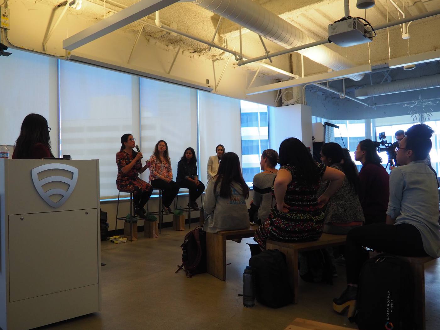 Panel at the first bootcamp, 2016